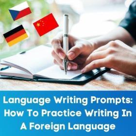 Language writing prompts