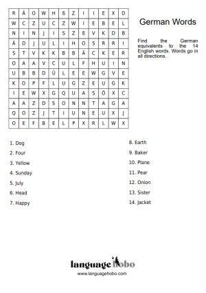 German Word Search Cover 1