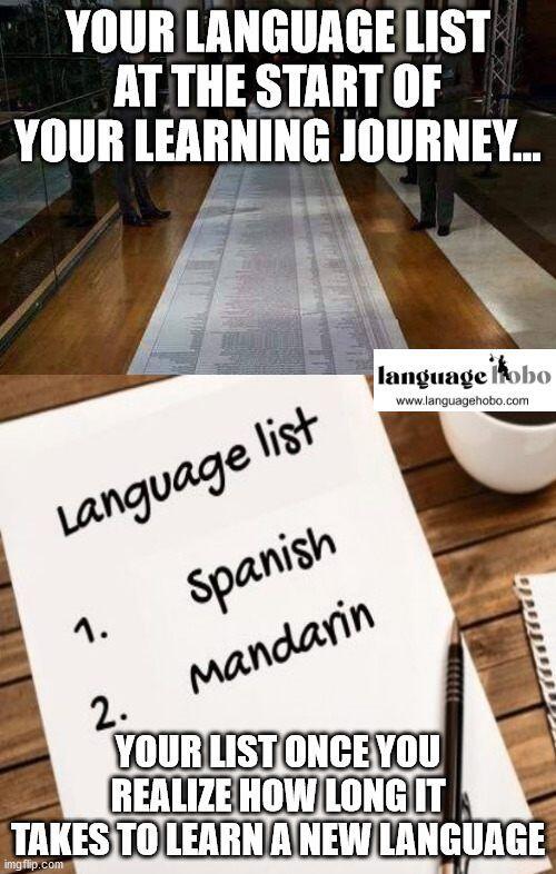 Language learning memes