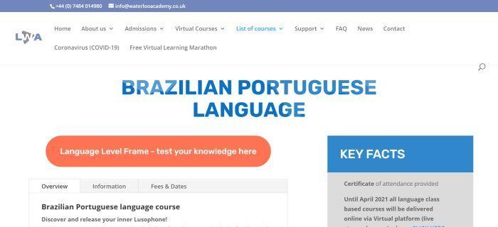 Waterloo Academy Brazilian Portuguese Course