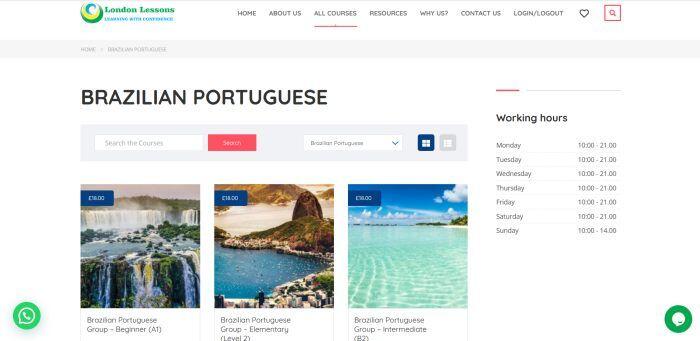 London Lessons Brazilian Portuguese Course
