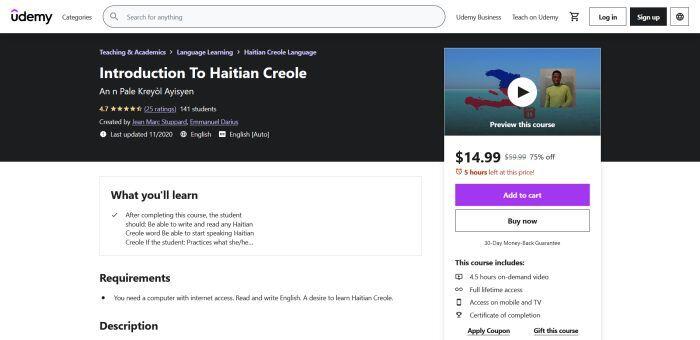 Udemy Haitian Creole