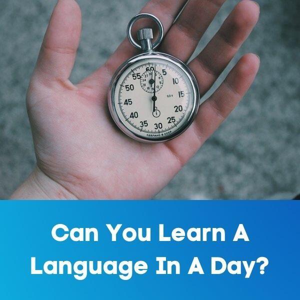 Can you learn a language in a day
