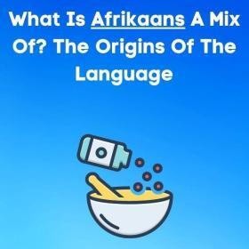 what is afrikkans a mix of