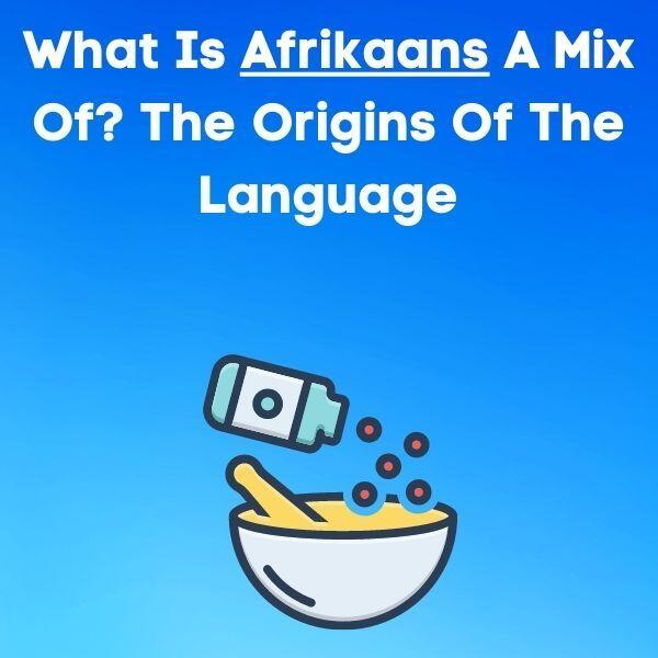 What Is Afrikaans A Mix Of? The Origins Of The Language