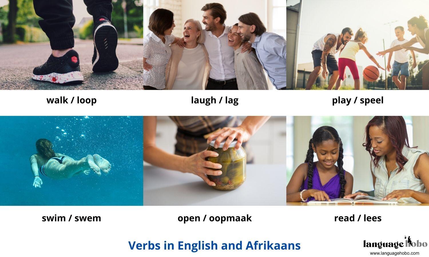 Afrikaans Verbs List 4