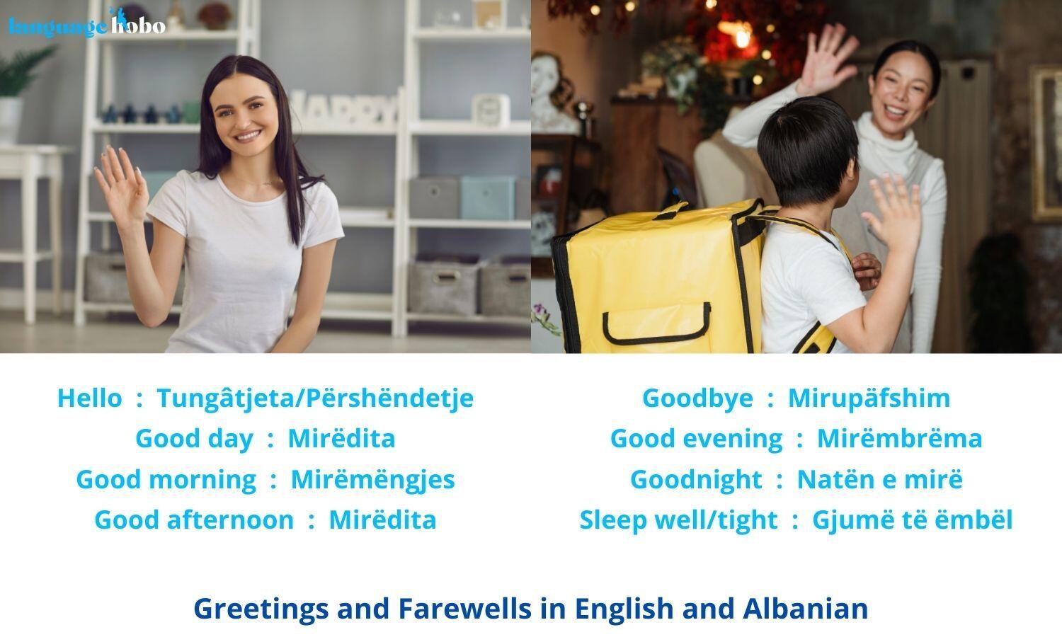 Albanian greetings and farewells
