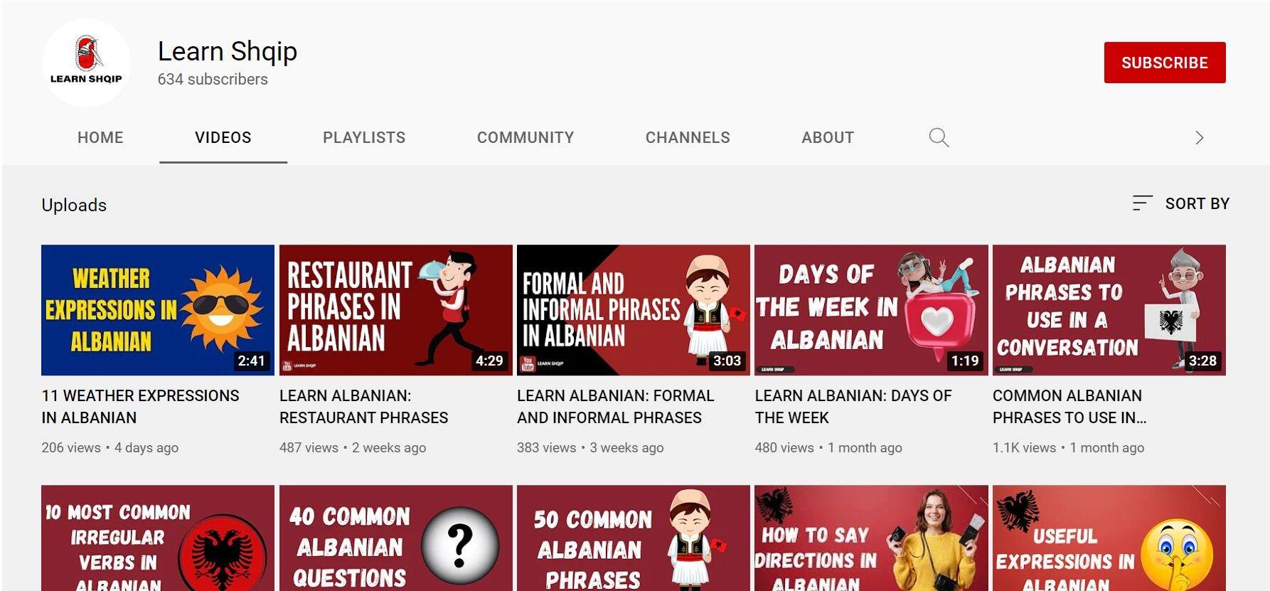 Albanian youtube channels 5