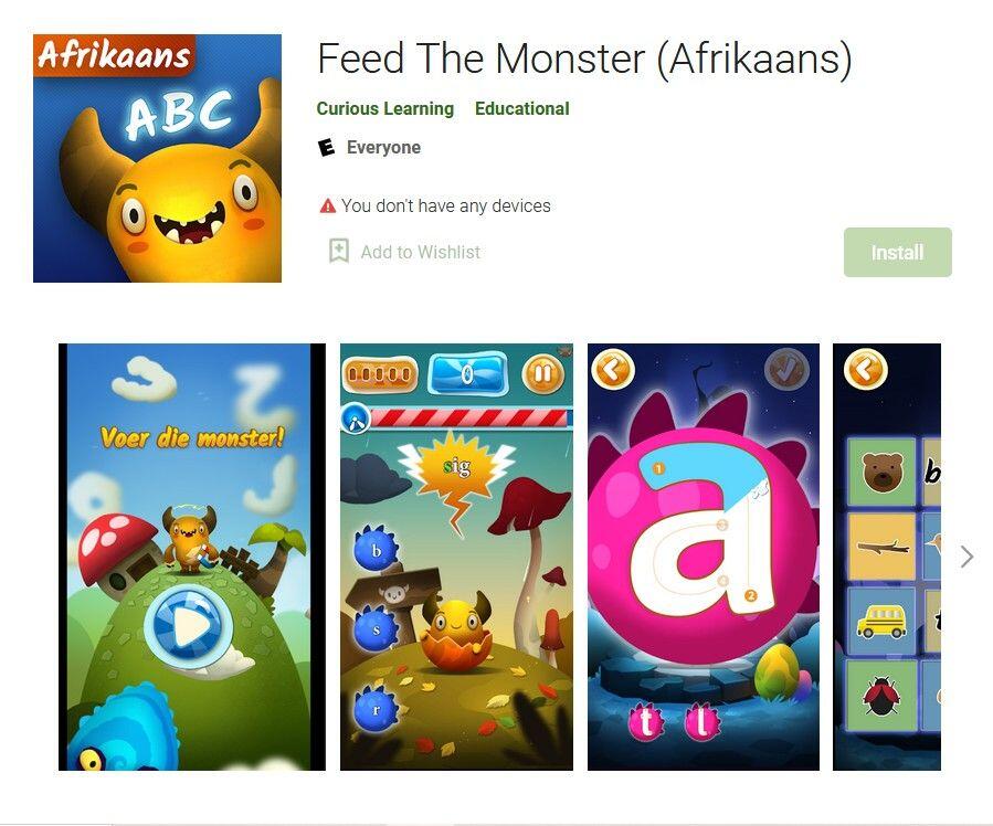 Feed the monster Afrikaans