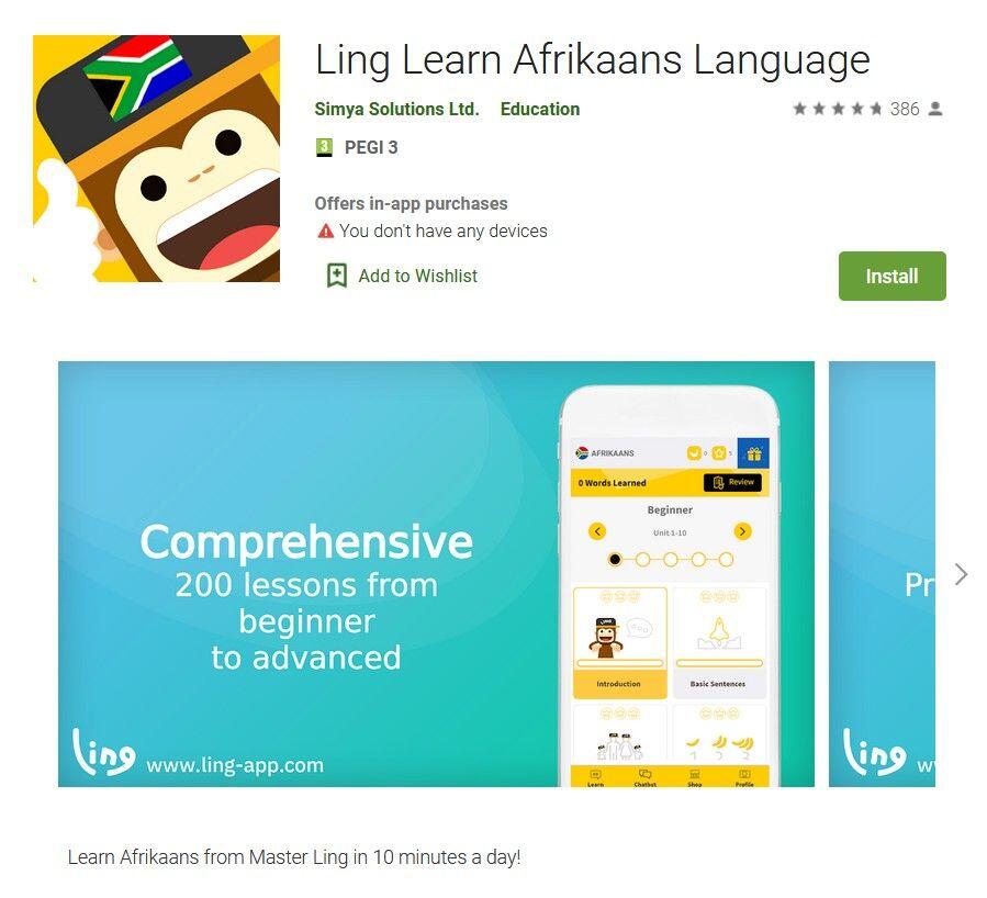 Ling Afrikaans Android