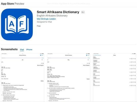 Smart Afrikaans dictionary