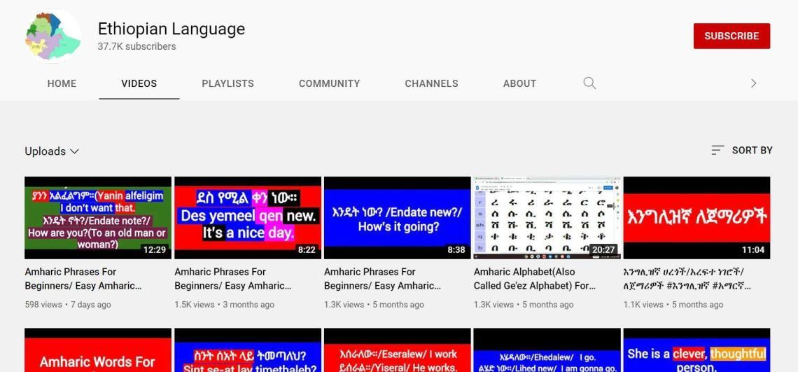 The Best YouTube Channels For Learning Amharic – Language Hobo