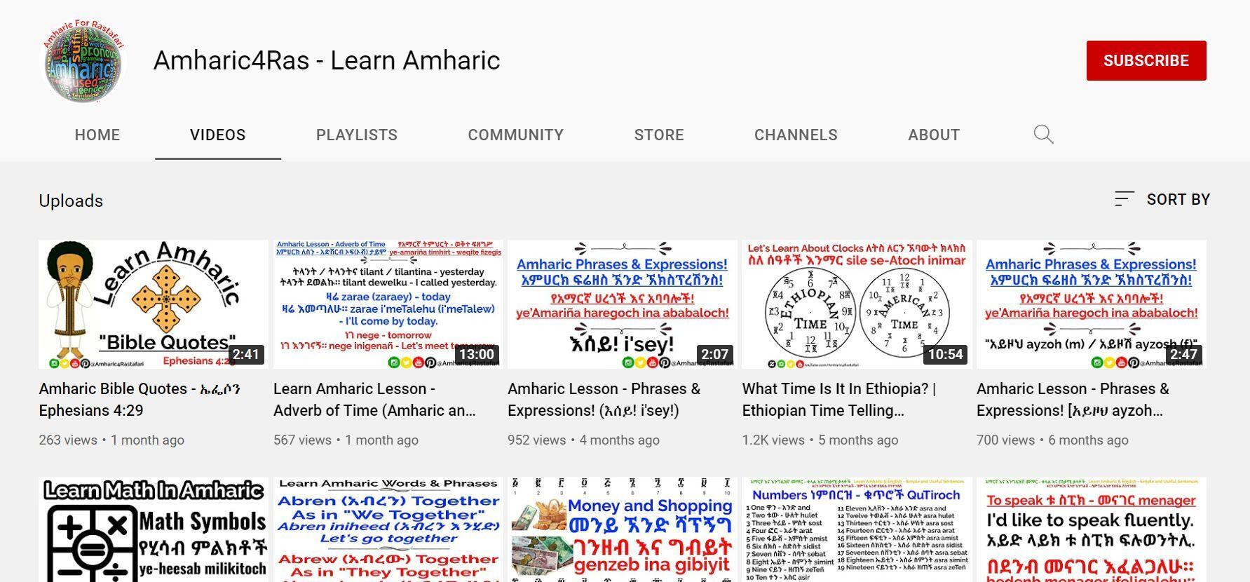 Learn Amharic YouTube 6