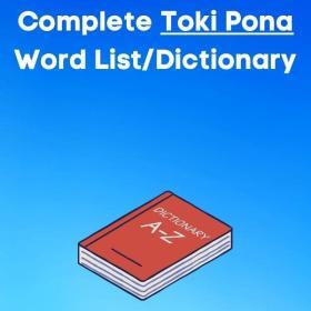 Toki pona word list dictionary
