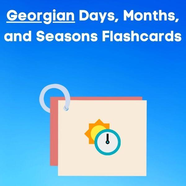 Georgian days months seasons flashcards