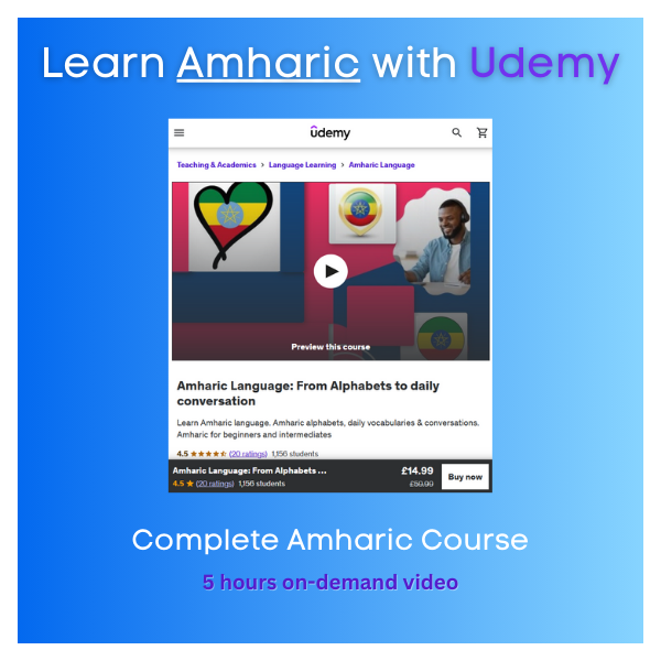 Amharic Udemy course