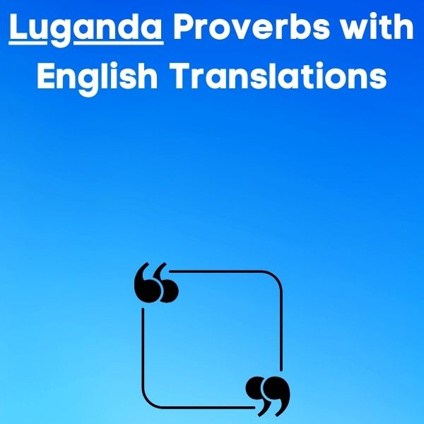Proverbs in luganda