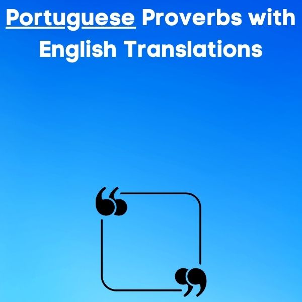 Proverbs in portuguese