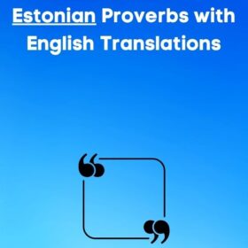 Proverbs in Estonian