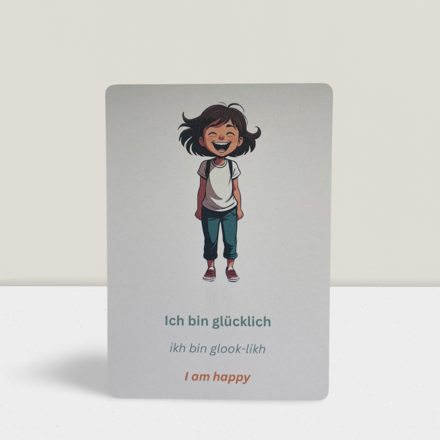 "I am" Phrases - Flash Cards: German - Image 2