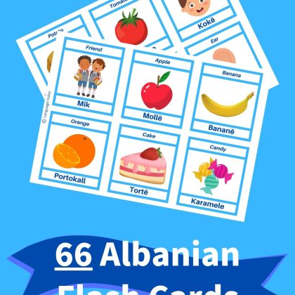 Albanian Flashcard Poster