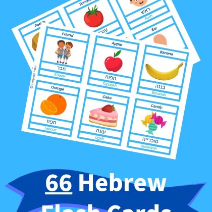 Hebrew Flashcard Poster