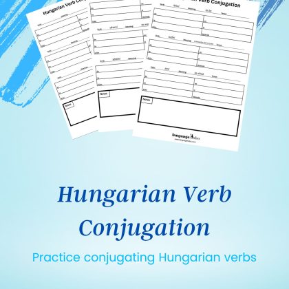 Hungarian Verb Conjugation Practice [PDF Download]