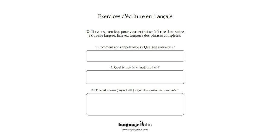 20 French Writing Prompts/Exercises [FREE PDF DOWNLOAD]